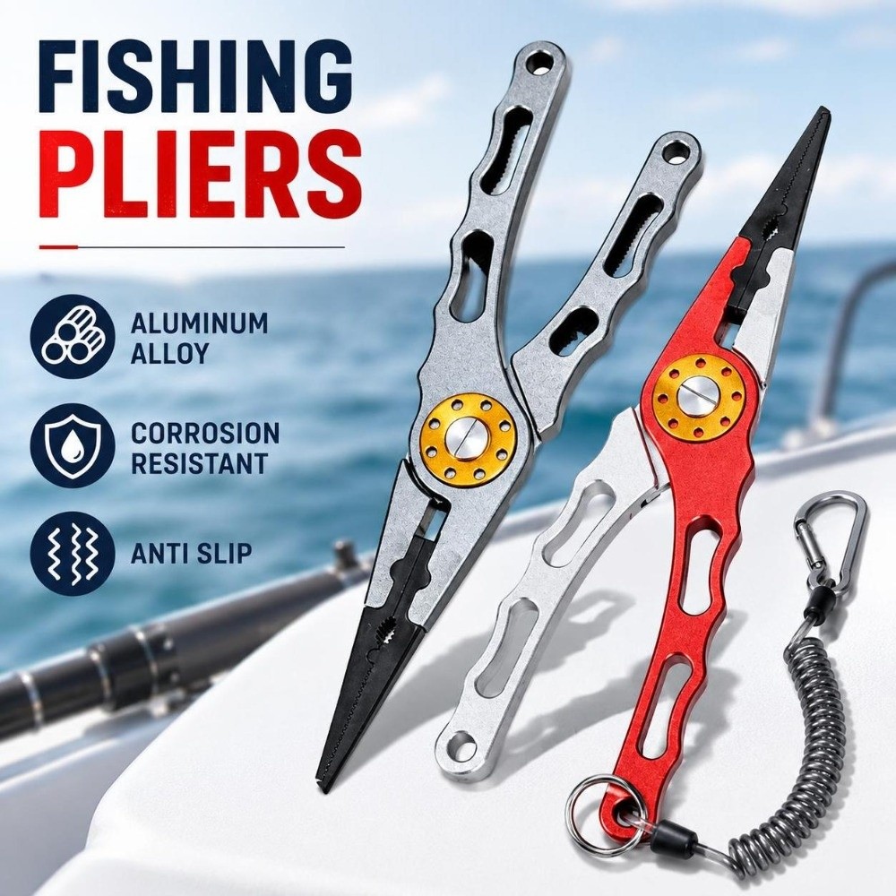 Fishing Line Cutter - Aluminum Alloy Fishing Pliers Anti Slip