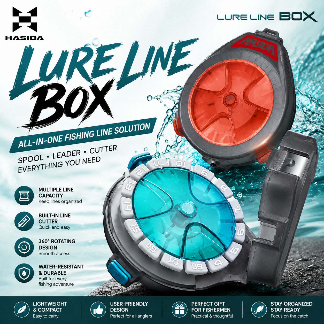 Fishing Line Dispenser - HASIDA Sub Line Box Fishing Tackle