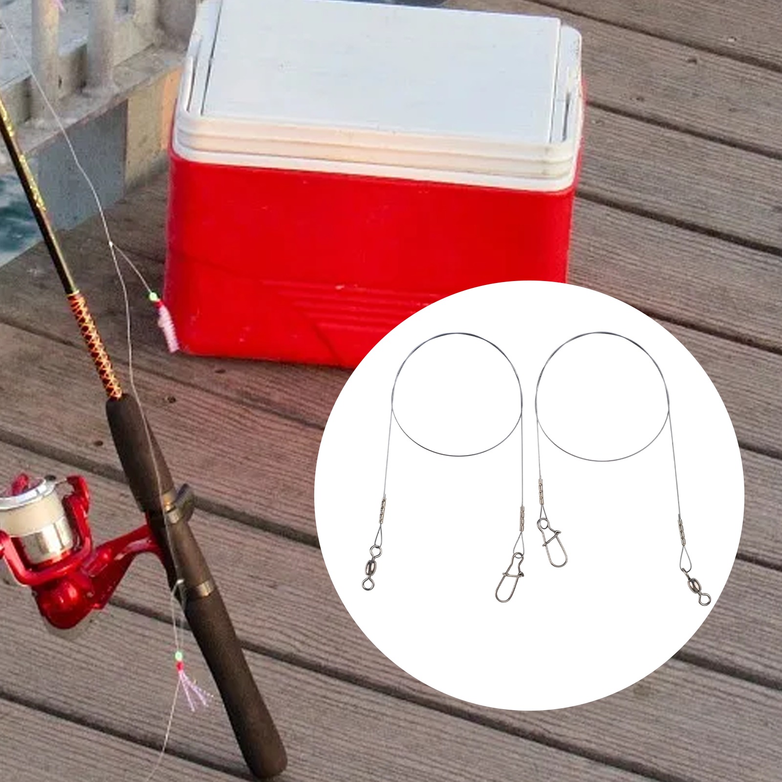 2pc Fishing Titanium Wire Lead - Monofilament Line review and price
